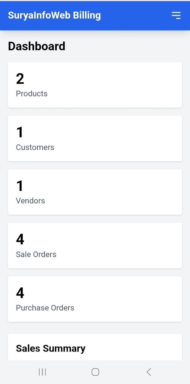 Mobile app screenshot